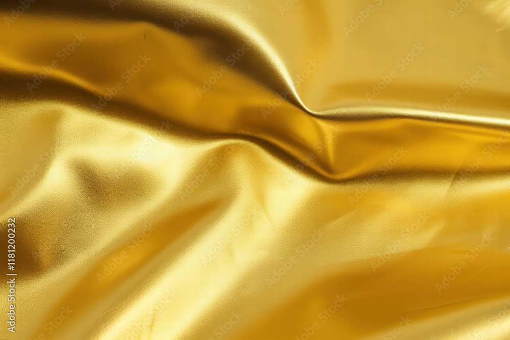 Poster shiny gold foil texture with smooth surface and elegant draping for creative design projects and bac