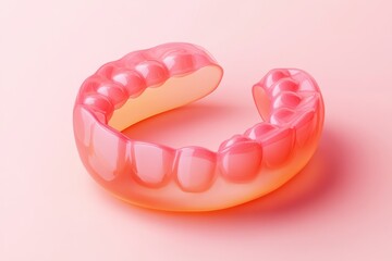 Stylized Wax Shape on Soft Gradient Background