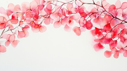 Fototapeta premium Watercolor Cherry blossom blooming flower,Sakura tree or forest side view,Cherry tree spring flower background,elements for environment and garden,botanical in spring season.