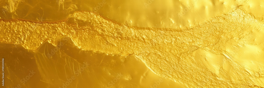 Poster shiny textured gold foil surface with glimmering reflections ideal for background and design project