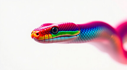 Fototapeta premium Bright Neon Snake. Year Of The Sanke. Colorful