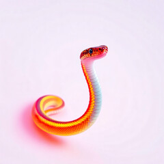 Fototapeta premium Bright Neon Snake. Year Of The Sanke. Colorful