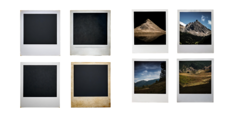 Vintage Photo Frames with Transparent Backgrounds