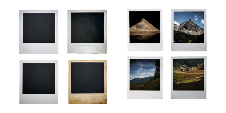 Vintage Photo Frames with Transparent Backgrounds