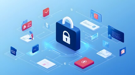 Enhancing cybersecurity awareness digital space infographic technology environment informative concept