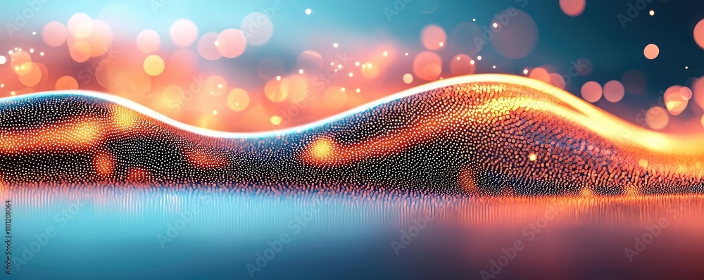 Poster scenery abstract background concept. abstract glowing waves with vibrant colors and smooth textures 