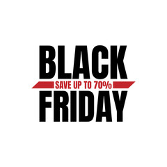 Black Friday Save Up To 70% Text