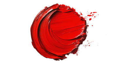 Abstract paint circle transparent background