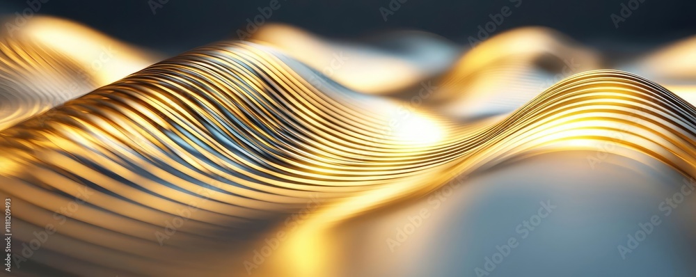 Poster gold abstract background idea. abstract golden wave pattern with smooth texture, ideal for modern de