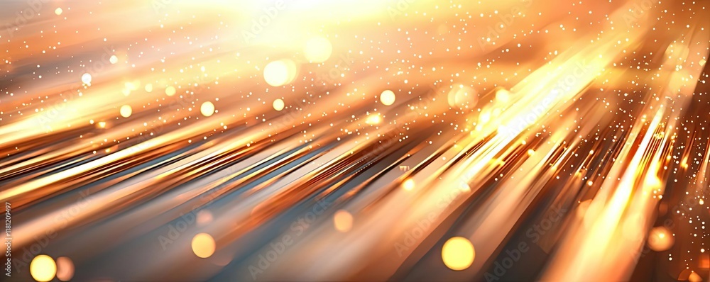 Poster gold abstract background idea. vibrant and dynamic light rays create an abstract, golden background 