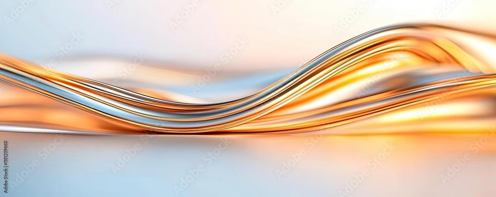 Poster gold abstract background idea. flowing lines of metal create a captivating abstract design with warm