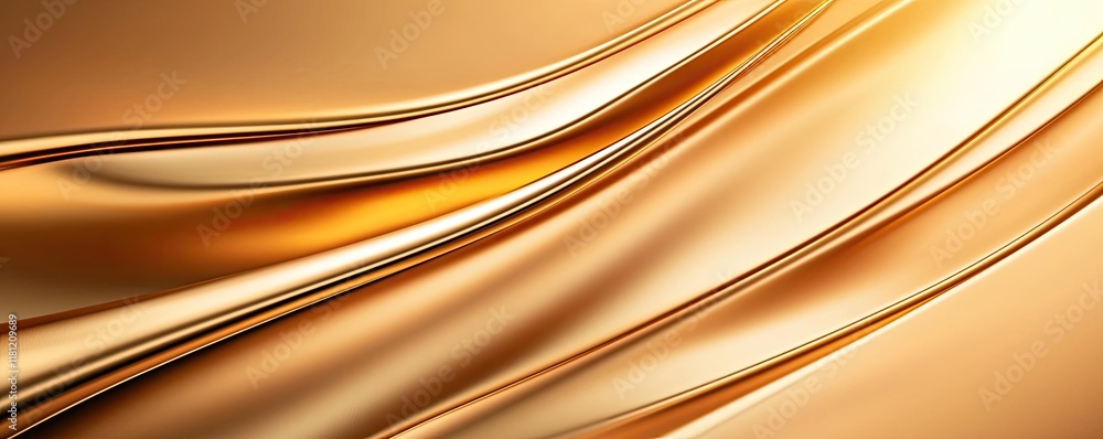 Poster gold abstract background idea. elegant golden wave design with smooth curves and vibrant texture for