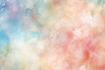 Fototapeta premium Dreamy art piece depicts abstract waves blending warm oranges with cool purples, symbolizing Watercolor background featuring soft, pastel colors blending together seamlessly, watercolor, background