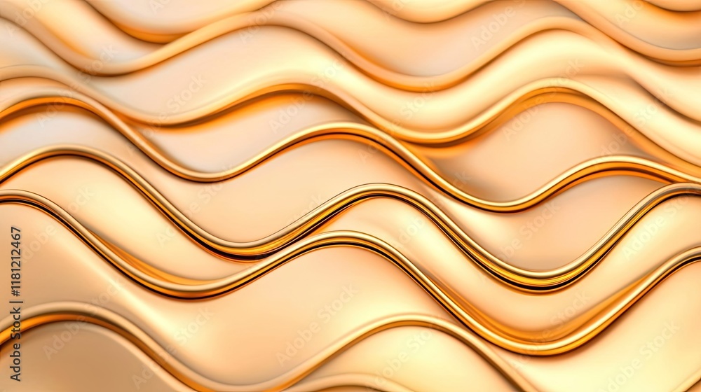 Poster gold abstract background idea. elegant wavy pattern in golden tones, perfect for backgrounds and des