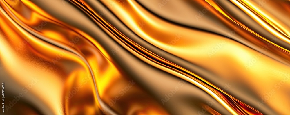 Poster gold abstract background idea. elegant rippling texture with shimmering golden waves for artistic de