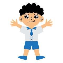 Happy Boy Kindergarten Character 