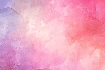 Obraz premium Abstract pink sky background and white clouds on pink canvas, Paint leaks and Watercolor background texture soft pink, Light pink abstract watercolor background with paper texture and stains,