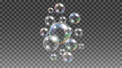 realistic soap bubble background vector