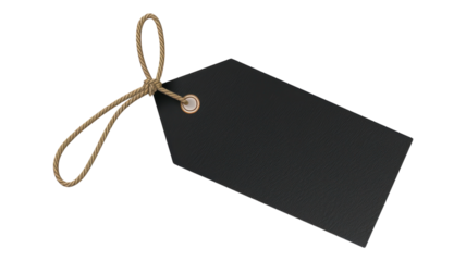 Creative blank tag for crafting projects and labeling items transparent background