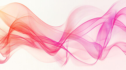 A hot pink gradient with soft, flowing lines and abstract shapes, creating an elegant and fluid digital artwork.