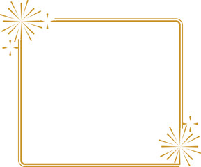 Monoline New Year Fireworks Frame