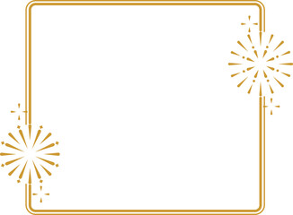 Monoline New Year Fireworks Frame