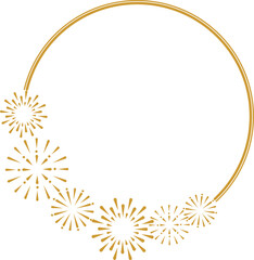 Monoline New Year Fireworks Frame