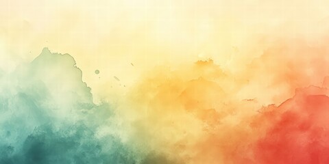 Soft Watercolor Yellow Background with Abstract Chaos for Creative and Artistic Designs