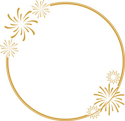 Monoline New Year Fireworks Frame
