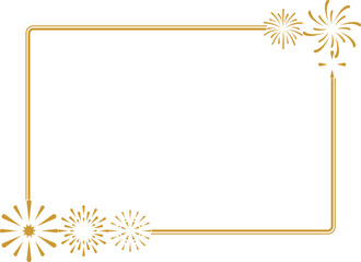 Monoline New Year Fireworks Frame