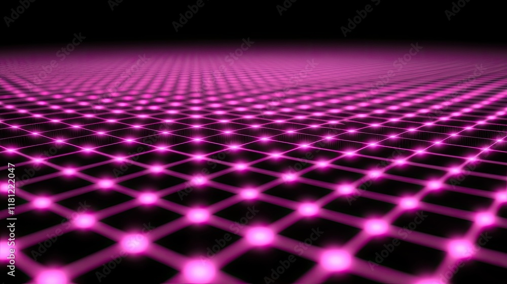 Poster abstract glowing grids with depth, representing digital connections and futuristic science. copy spa