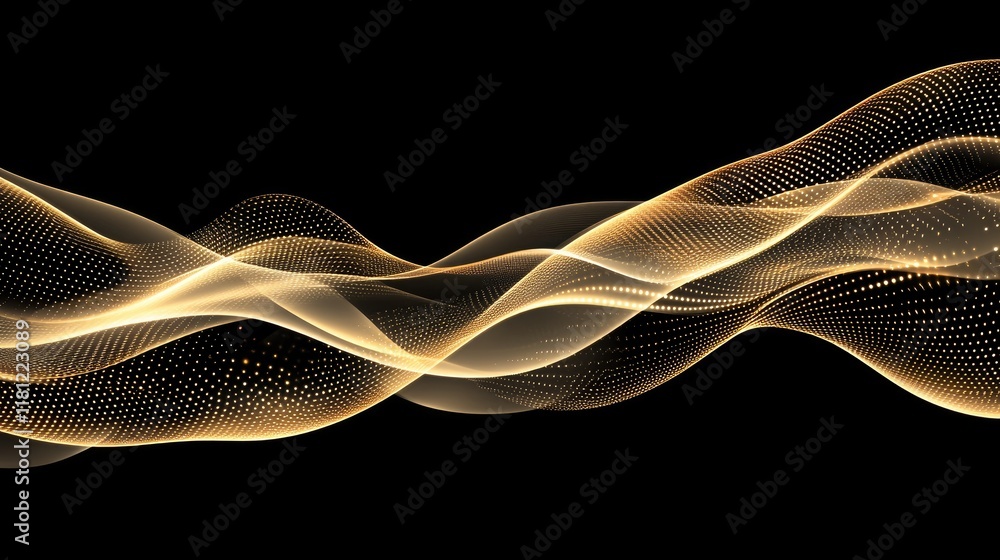 Aufkleber abstract swirling waves of light representing motion and futuristic science themes. copy space.