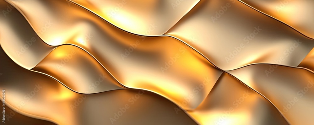 Poster gold abstract background idea. an elegant display of flowing golden fabric, showcasing texture and v