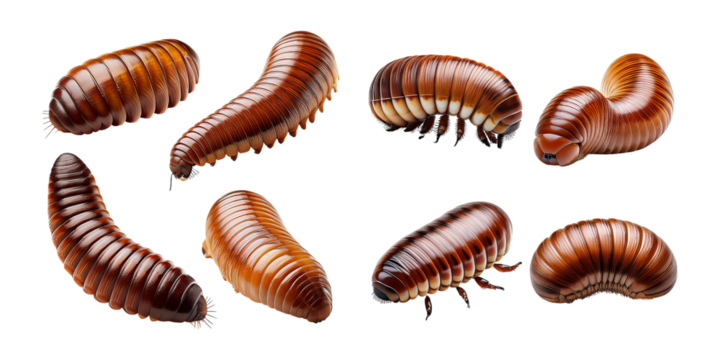 Realistic Millipede Illustrations for Nature Studies