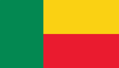 Flag of Benin. Benin National  flags Vector illustration.