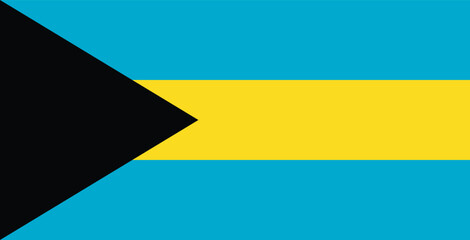 Flag of Bahamas vector. Flag icon. Standard color. The official national flag of the Bahamas. Flag of the Commonwealth of The Bahamas.