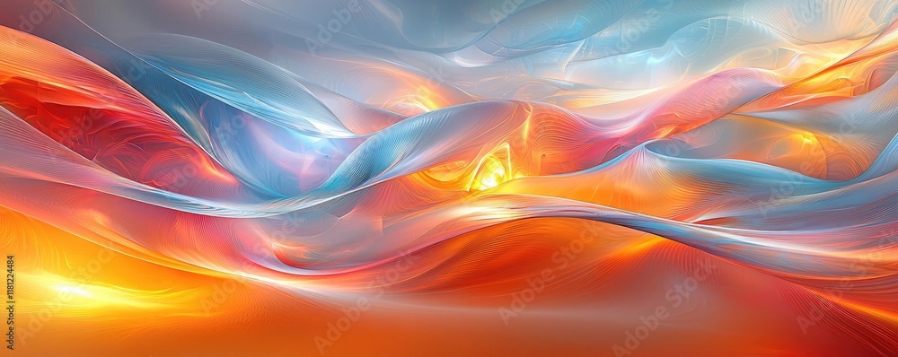 Poster scenery abstract background concept. a vibrant abstract design showcasing flowing waves of colors in