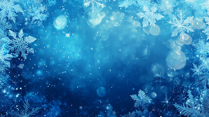 frosty winter background generated with ai