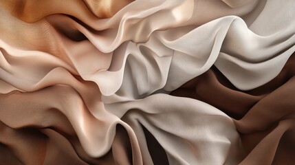 Fototapeta premium Abstract image of draped fabric in earth tones.