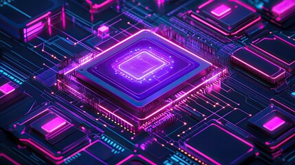 Fototapeta premium A digital transformation concept featuring AI technologies embedded within engineering machines and structures.