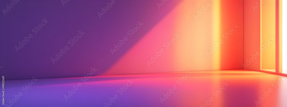 Poster abstract background with a gradient color, transitioning from purple to orange and red
