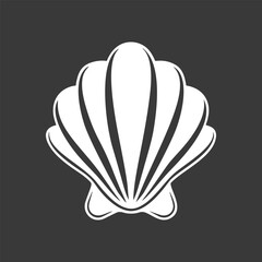 Modern silhouette vector illustration of a seashell