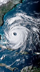 Satellite View of a Powerful Hurricane