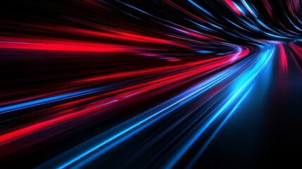 formula speed visualization, red blue speed lines, dramatic night racing, motion blur effect, dynamic car angles, futuristic light trails, professional motorsport render, ultra-realistic style
