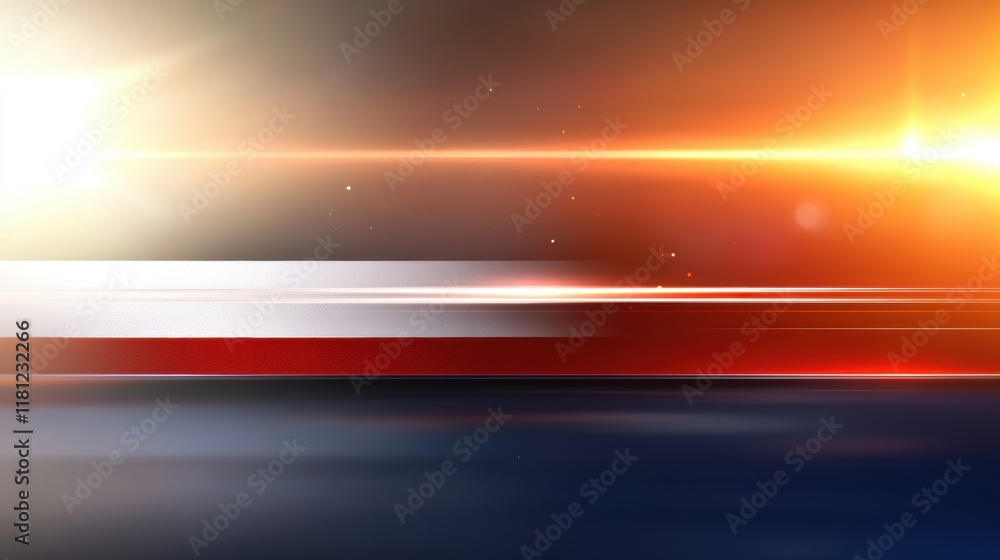 Aufkleber abstract red and white speed lines with light effects in motion