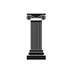 Black silhouette of a classical column.