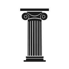 Classic architectural column design in silhouette form.