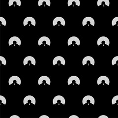 Tunnel road icon seamless pattern isolated on black background