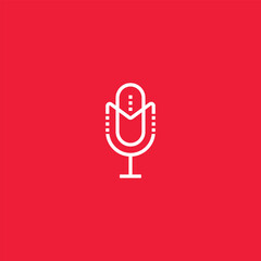 Modern Microphone Icon design for Podcast, Audio and Music