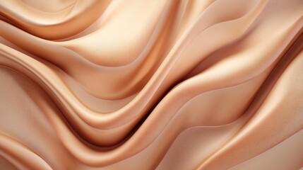 Fototapeta premium Abstract beige flowing fabric waves.